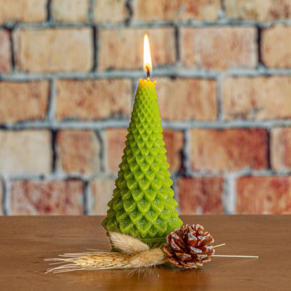 Accent Sculpted Tree Candle - Winterberry Frost