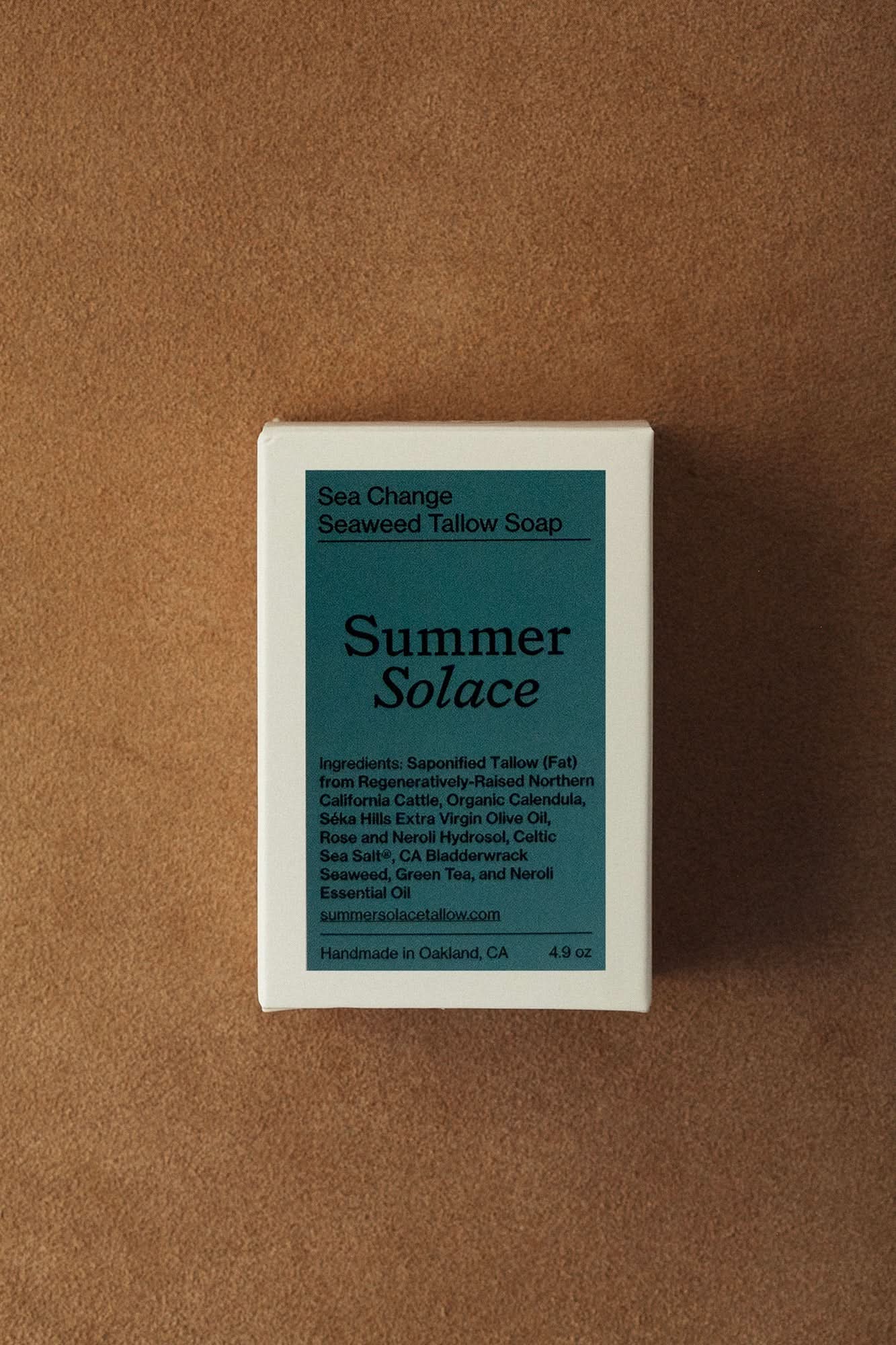 Summer Solace Tallow Tallow Soap Sea Change Seaweed Bar – Neroli &amp; Bladderwrack for Mineral-Rich Cleansing