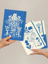 Blue Flowers Bouquet Sewn Trio Notebook Set - My American Goods