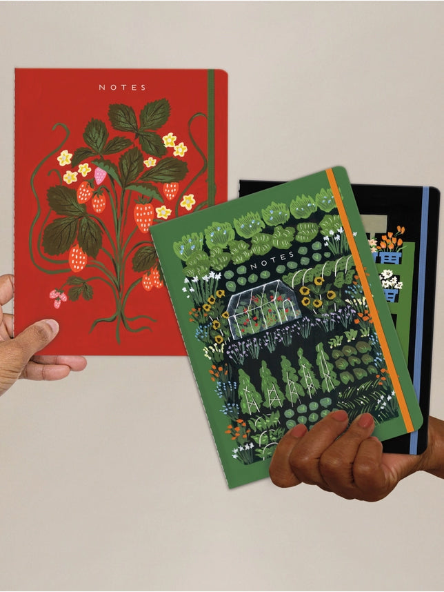 Garden Greenhouse Sewn Trio Notebook Set - My American Goods