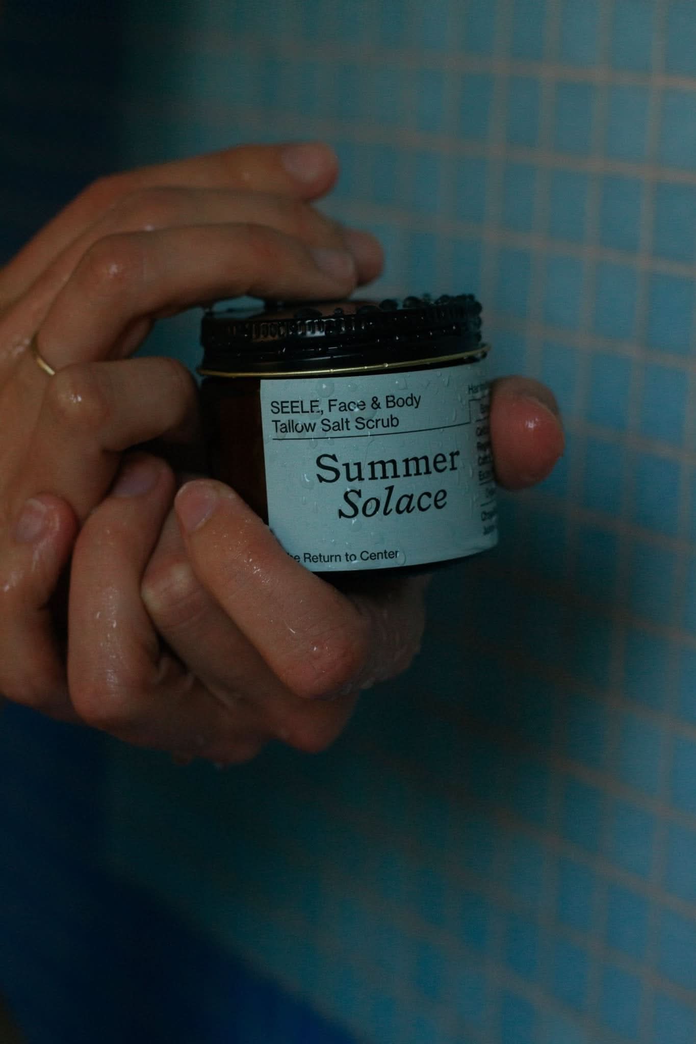 Summer Solace Tallow Tallow Scrub SEELE – Ritual Sea Salt Scrub | Celtic Salt®, Choya Nākh, Sage &amp; Coriander