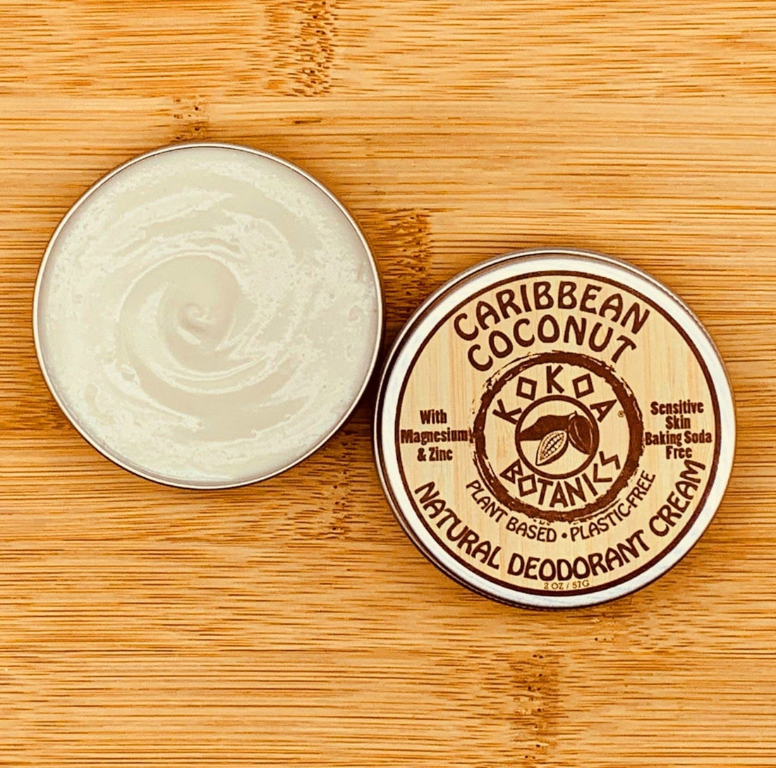 Caribbean Coconut - Natural Deodorant Cream - 2.5 oz