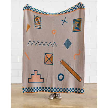Biquette Throw Blanket Shapes Throw Blanket
