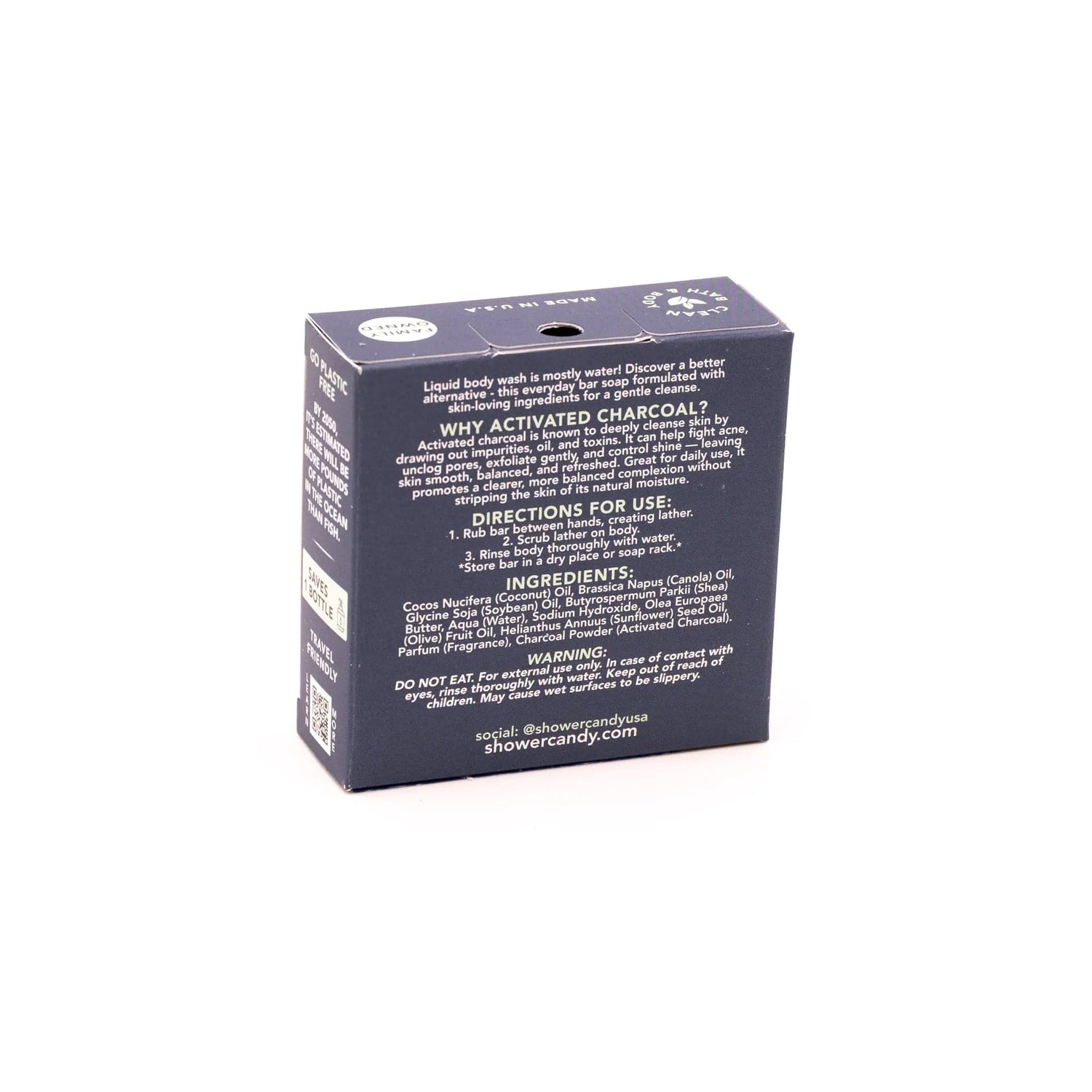 SHOWER CANDY Aloe &amp; Ember Charcoal Bar Soap