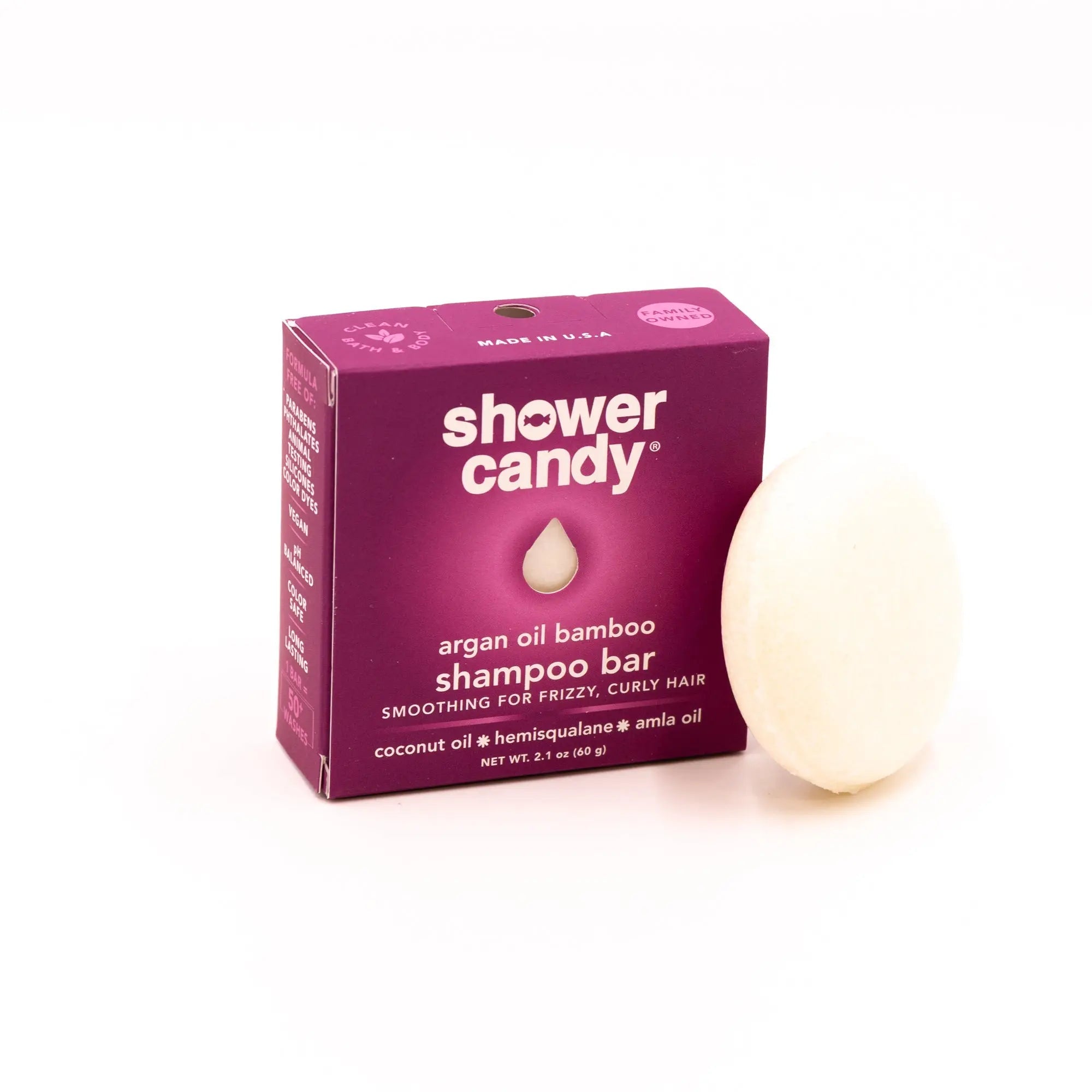 Argan Oil Bamboo Shampoo Bar for Curly Hair | Shower Candy