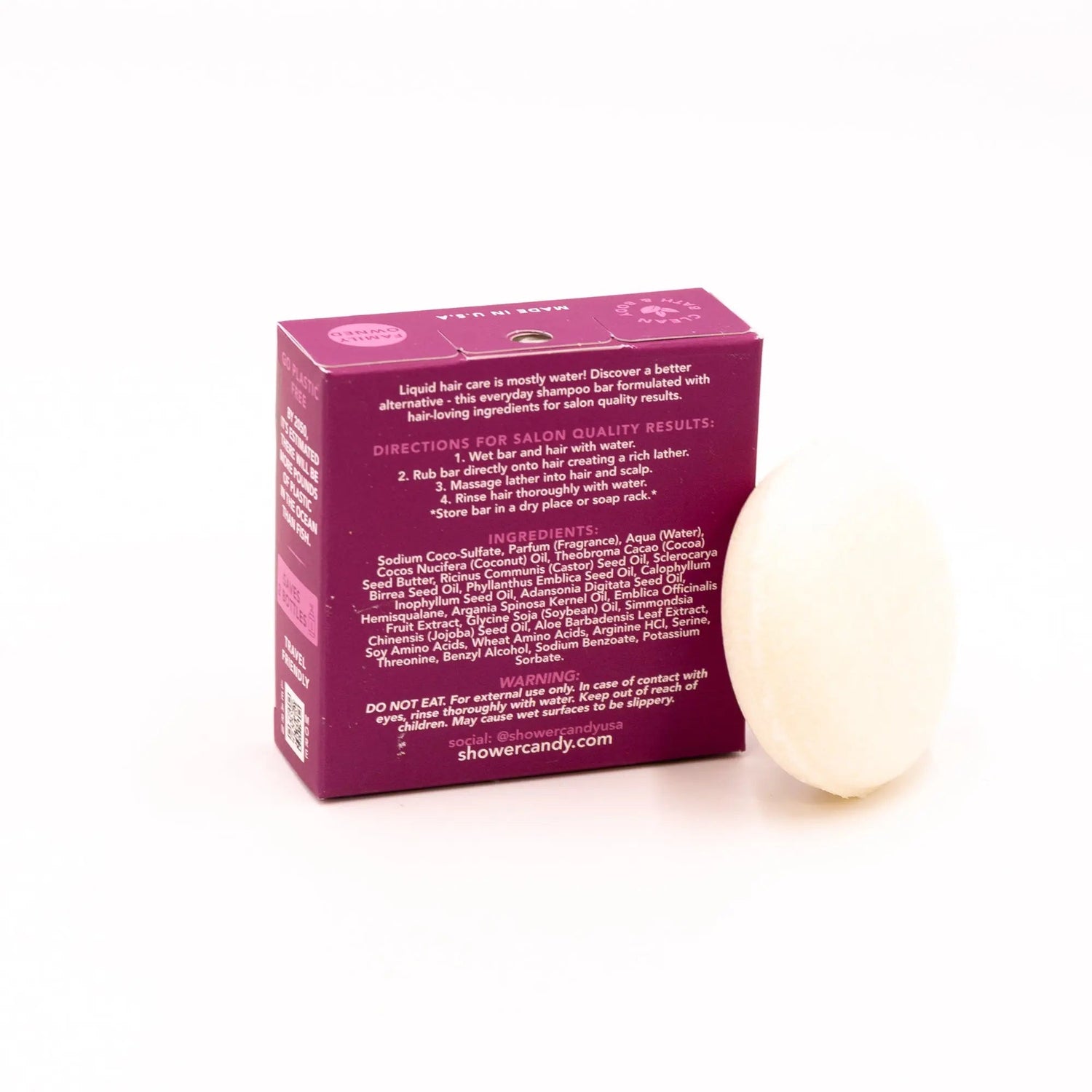 Argan Oil Bamboo Shampoo Bar for Curly Hair | Shower Candy