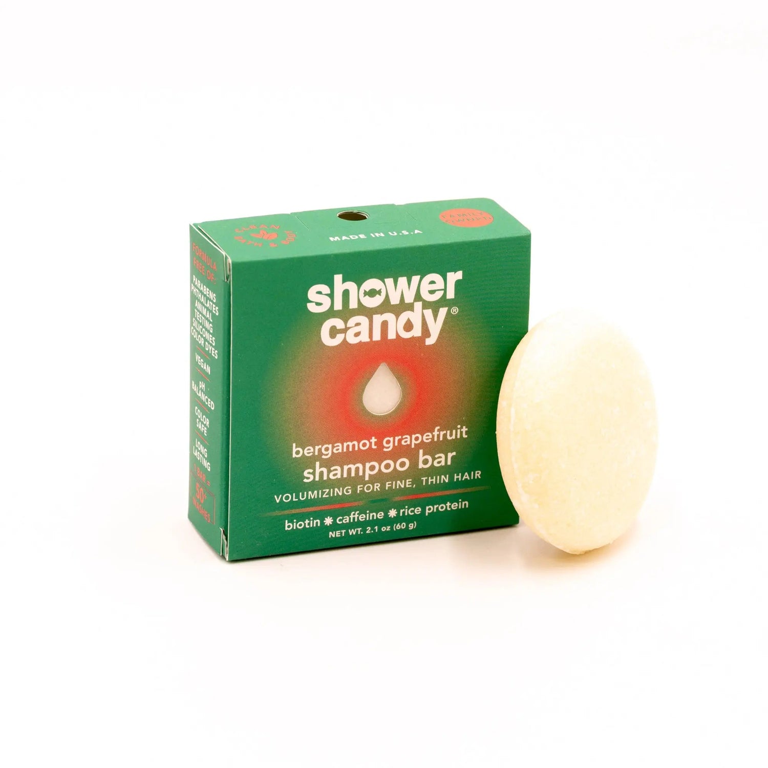 Bergamot Grapefruit Volumizing Shampoo Bar | Shower Candy - for Fine Hair