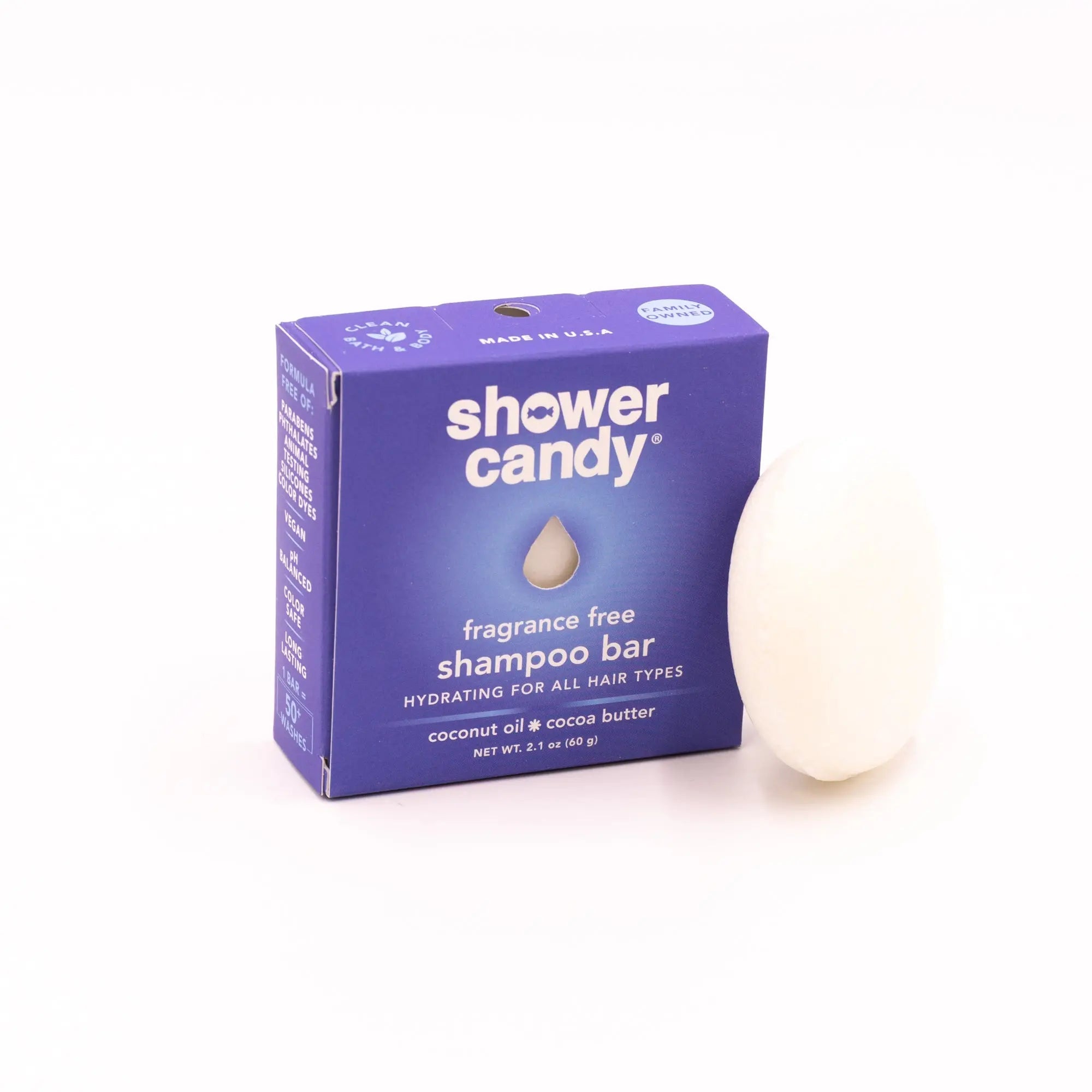 Fragrance Free Shampoo Bar | Shower Candy – Hydrating for All Hair Types