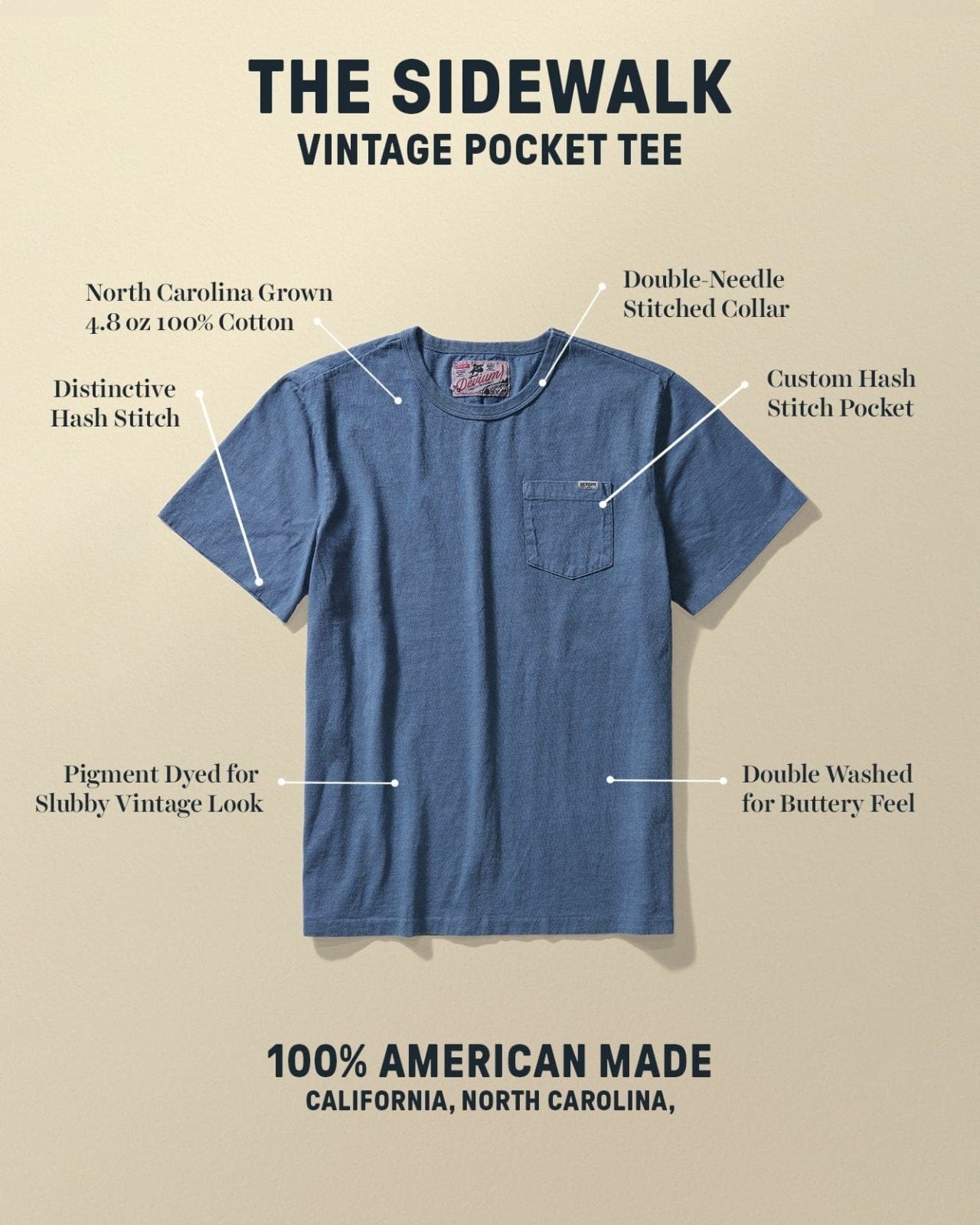 Devium Sidewalk Vintage Pocket Tee