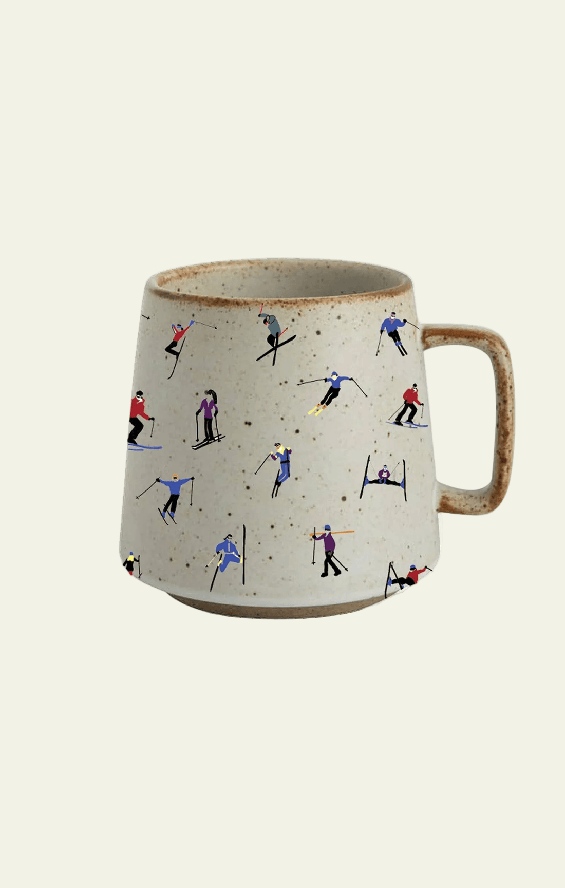 Ski Adventure Stoneware Mug: Embrace the Slopes