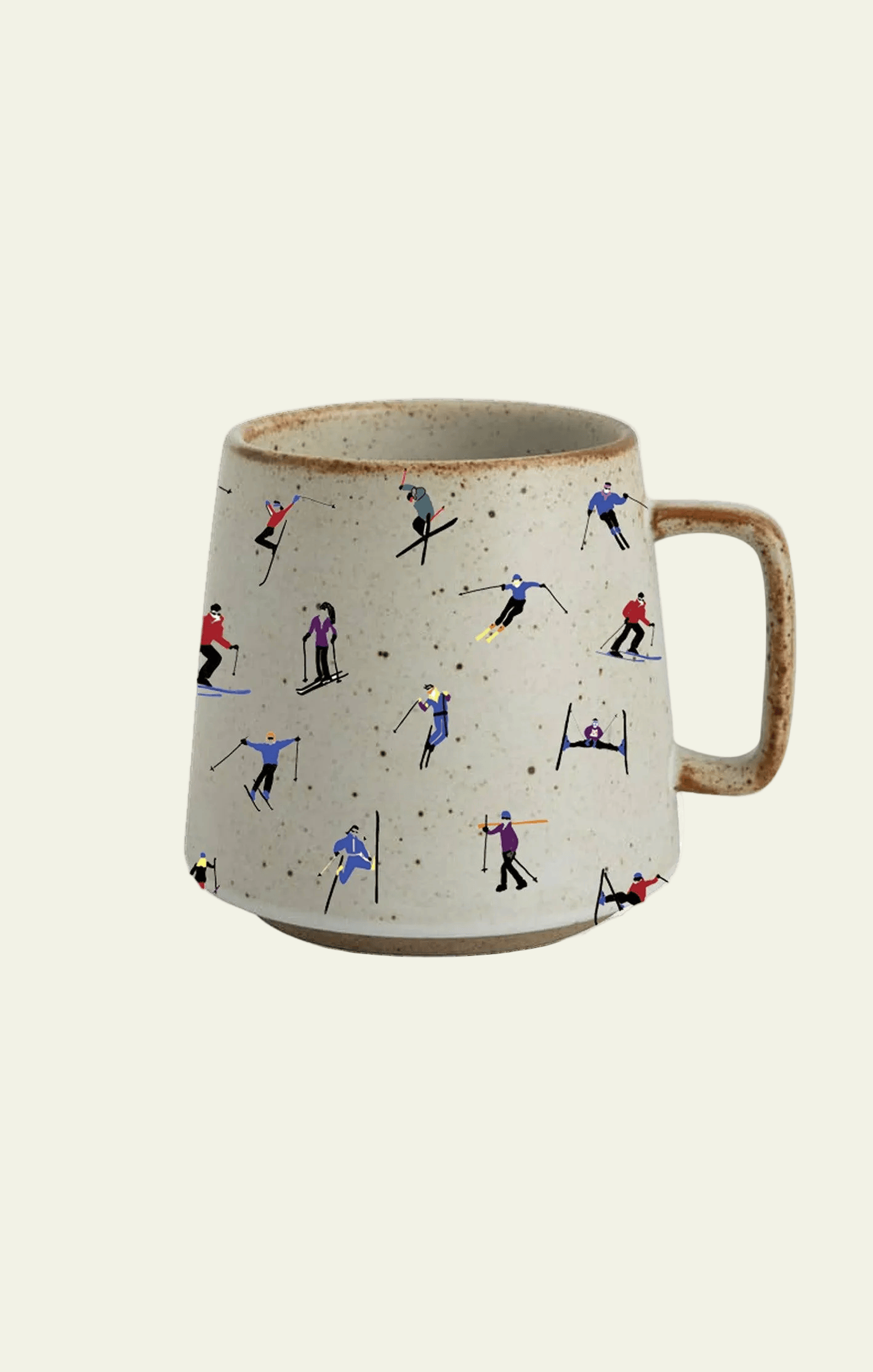 Ski Adventure Stoneware Mug: Embrace the Slopes