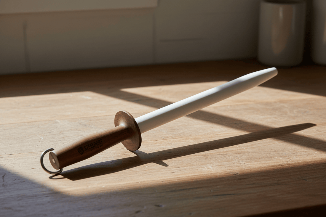 12" Oval Ceramic Honing Rod