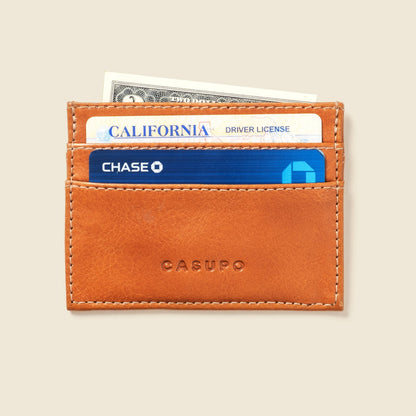 CASUPO Slim Card Holder Slim Card Holder Wallet with RFID Protection - Natural