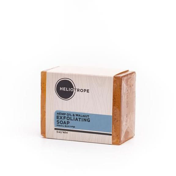 Heliotrope SF Facial Cleanser Hemp Oil &amp; Walnut Exfoliating Soap