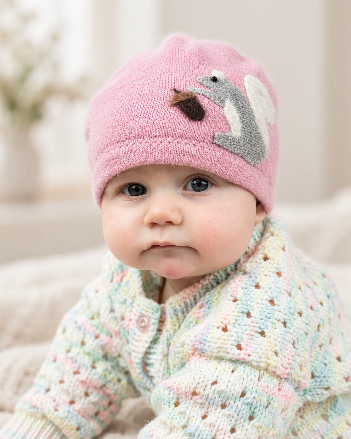 Squirrel Cashmere Hat - Baby