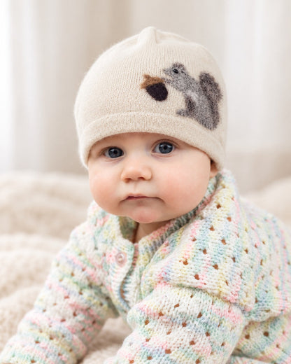 Squirrel Cashmere Hat - Baby
