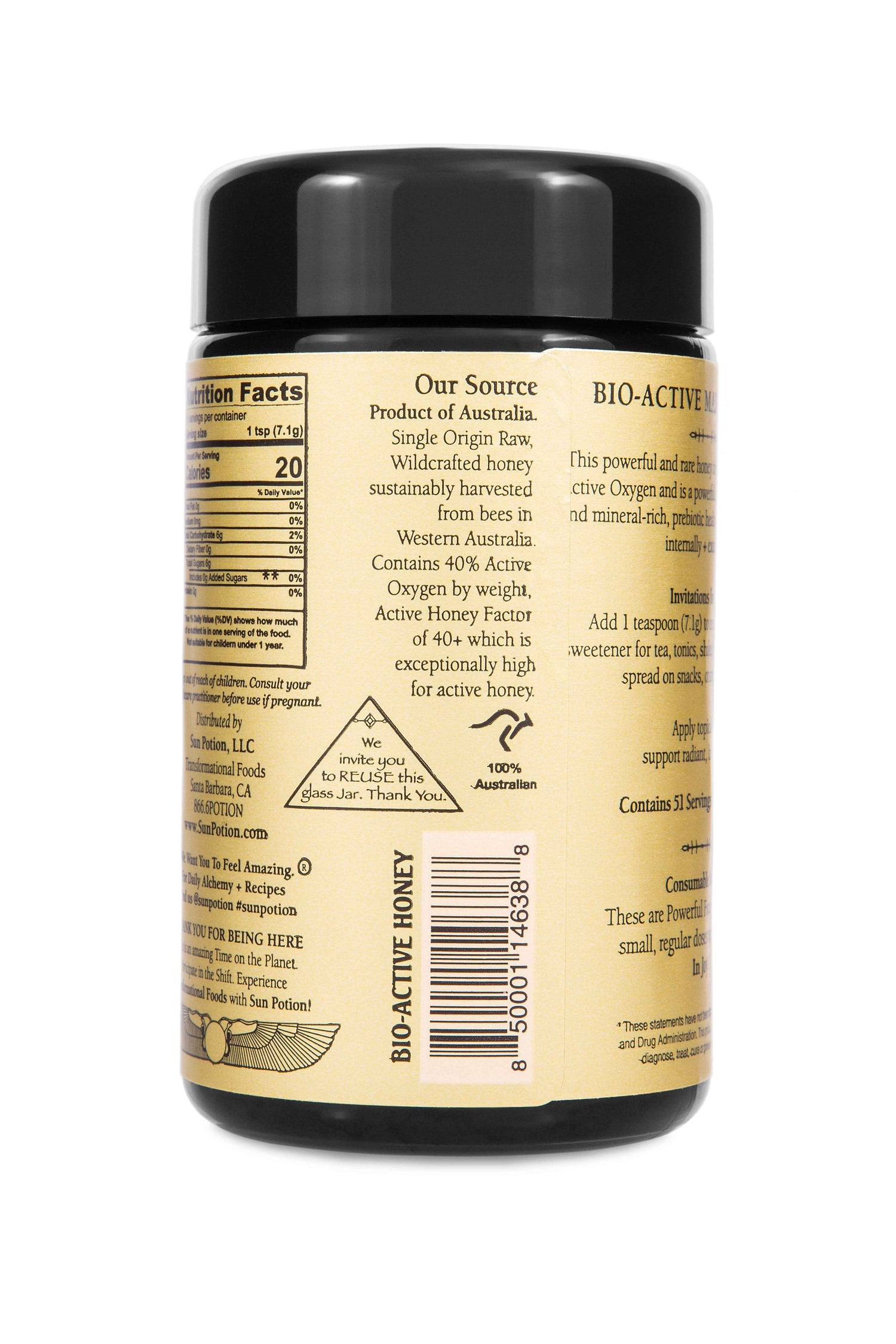 Sun Potion Superfood 7.6 oz Bio-Active Honey