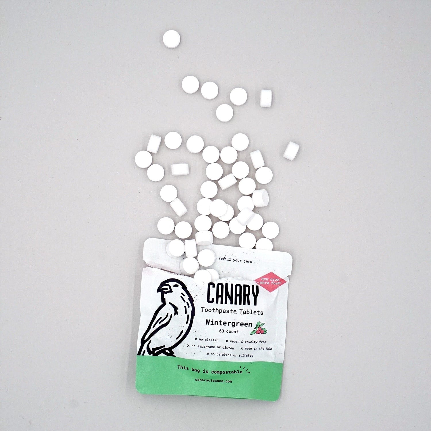 Canary Toothpaste Tablets Wintergreen Toothpaste Tablets