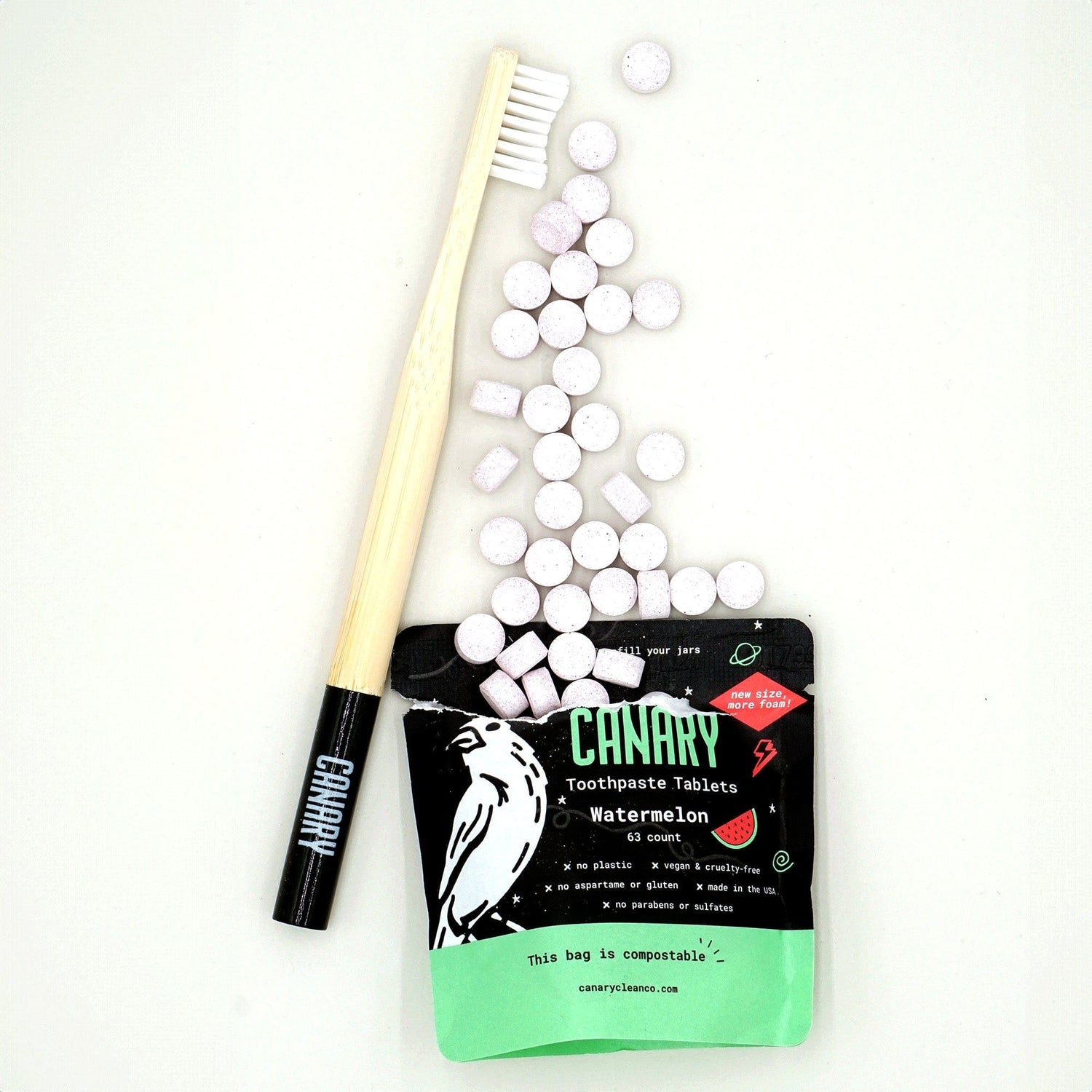 Canary Toothpaste Tablets Strawberry + Kiwi Toothpaste Tablets