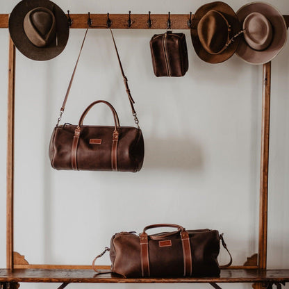 The Local Branch Leather Chocolate / Daytripper Nomad Duffle Bag - USA Made