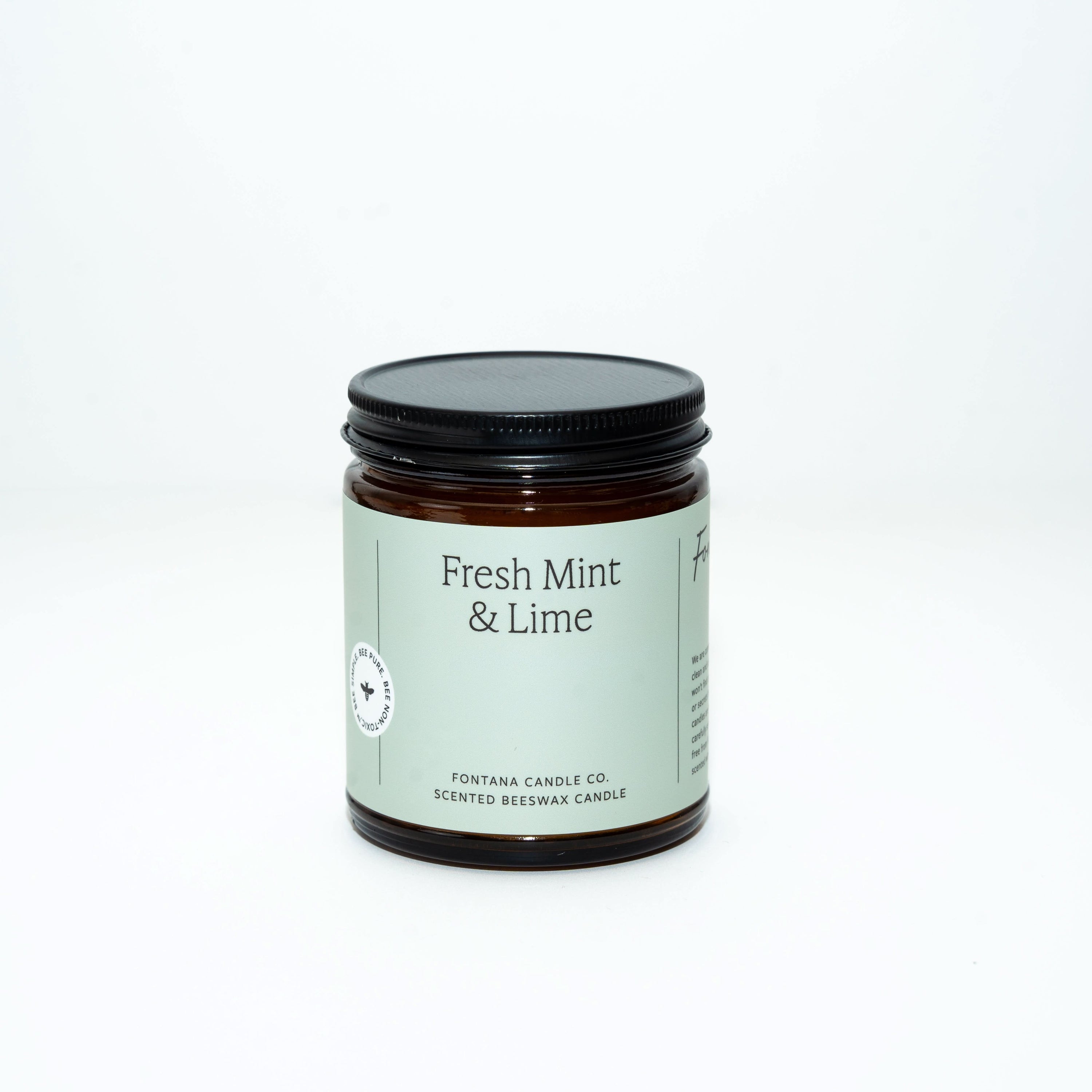 Fontana Candle Co Candles 9 oz Straight Sided Jar Fresh Mint &amp; Lime Jar Candle