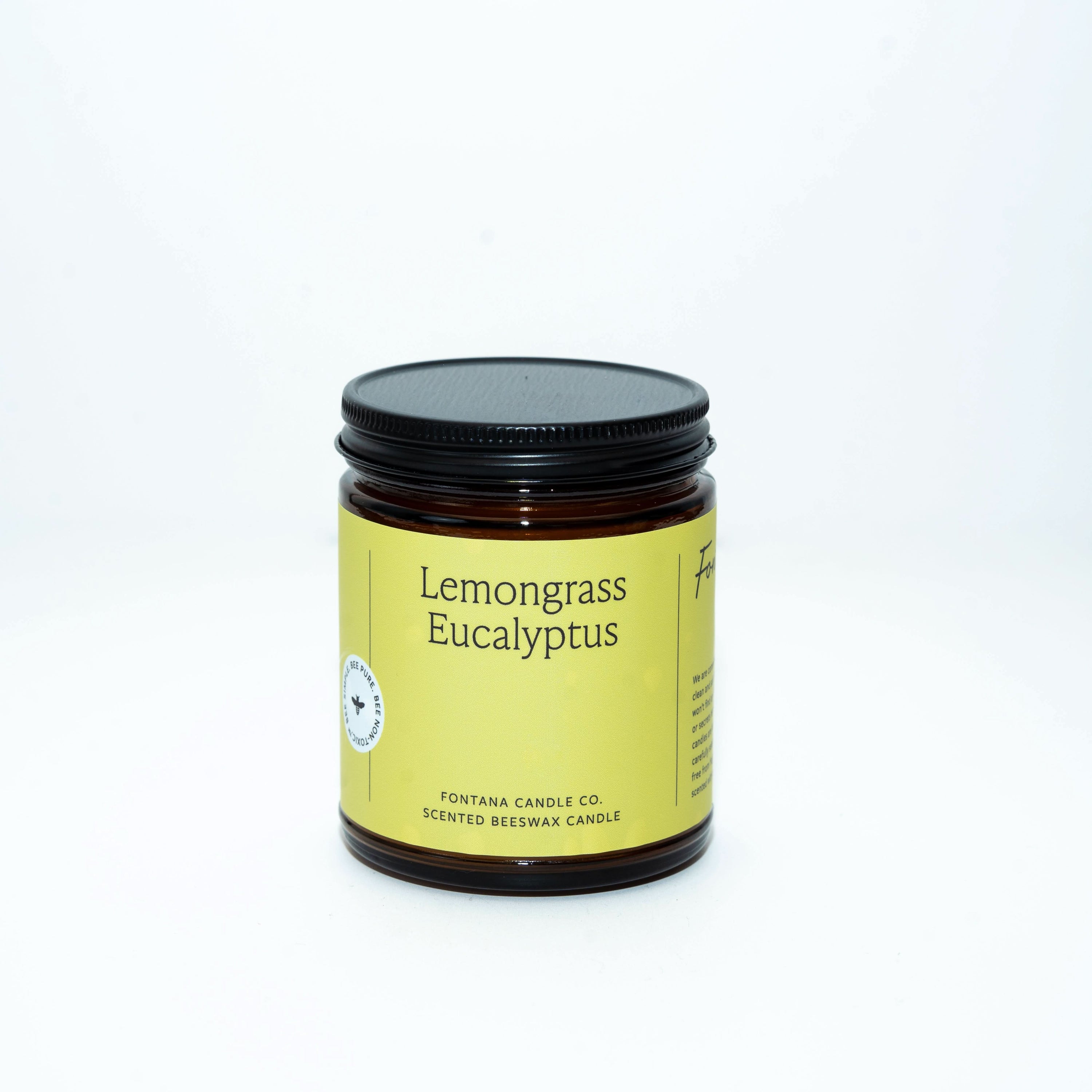 Fontana Candle Co Candles 9 oz Straight Sided Jar Lemongrass Eucalyptus Jar Candle