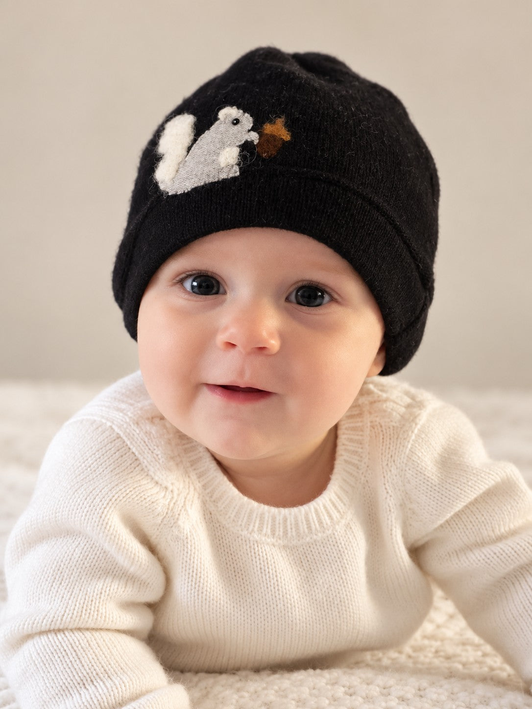 Squirrel Cashmere Hat - Baby