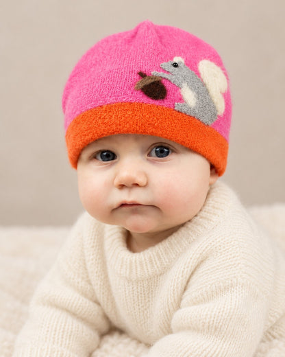 Squirrel Cashmere Hat - Baby