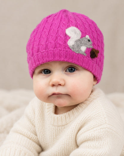 Squirrel Cashmere Hat - Baby