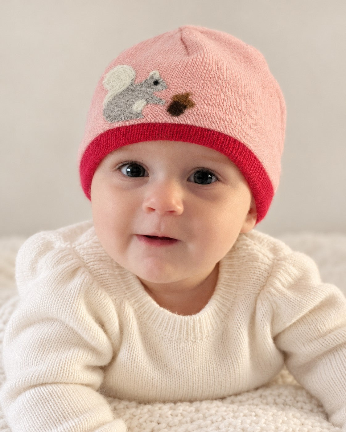 Squirrel Cashmere Hat - Baby