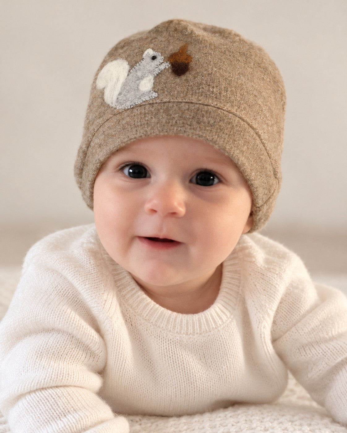 Squirrel Cashmere Hat - Baby