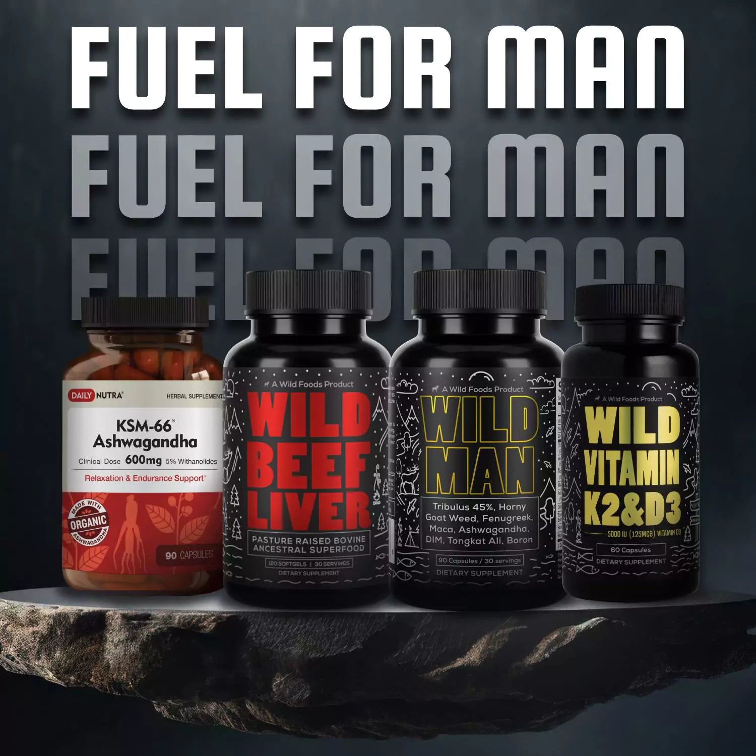 Wild Foods Men’s Stack – Complete Daily Essentials for Modern Living