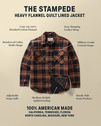 Devium Jacket Stampede Quilt Lined Flannel Jacket