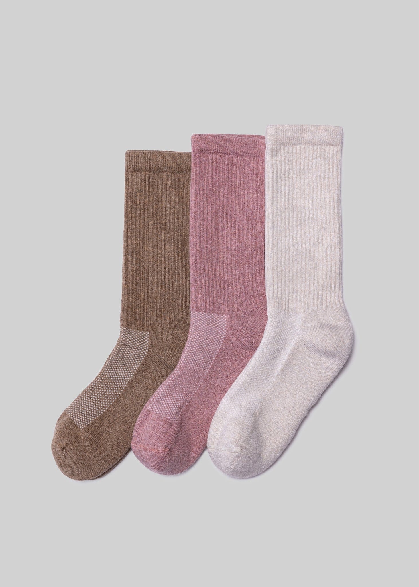 American Trench Socks dusty rose/linen/tan / m The Statement Crew (3-Pack)