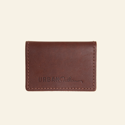 Brown leather wallet with &