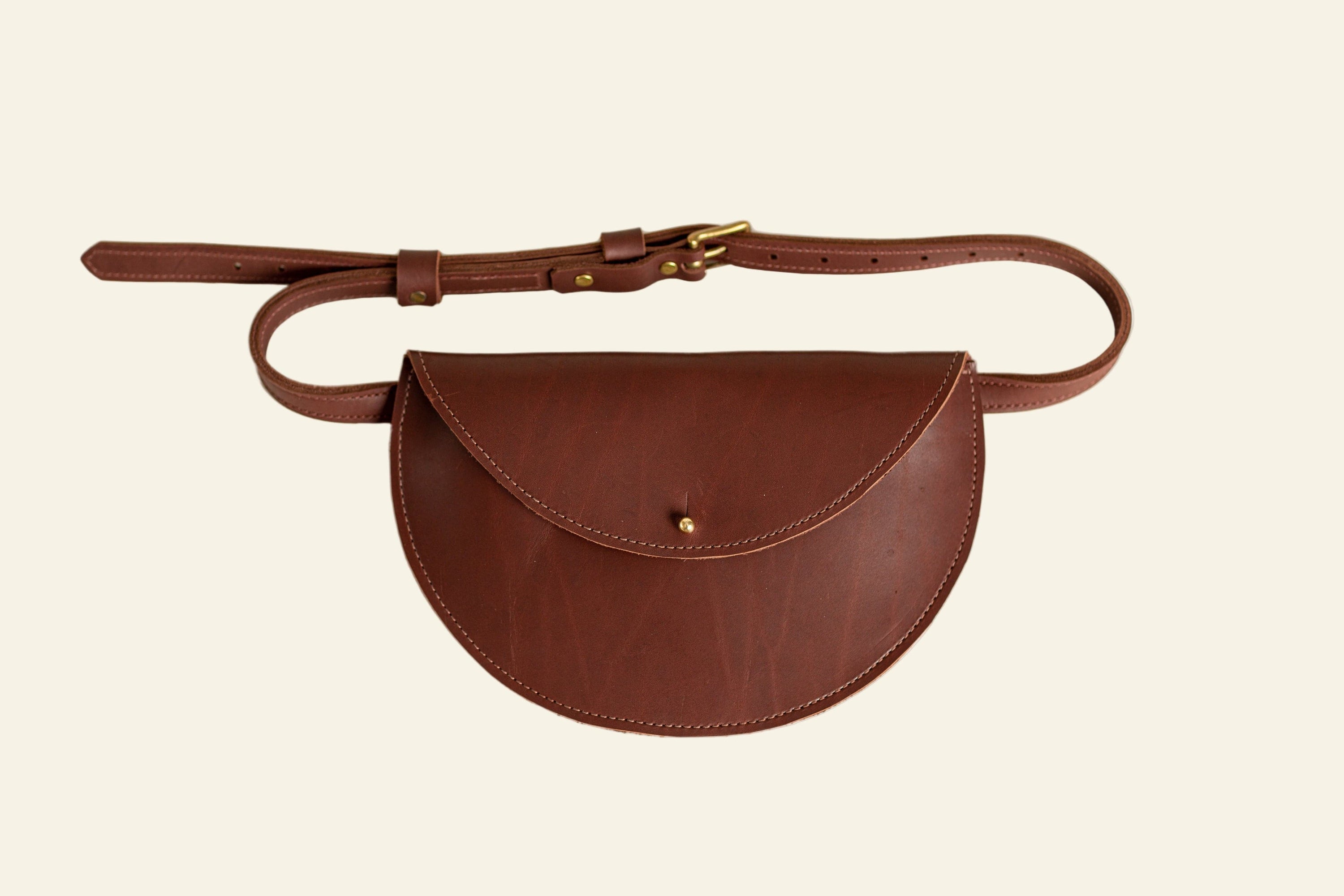 Urban Southern Bags Chestnut Brown / Small: 28”-33” Half-Moon Belt Bag