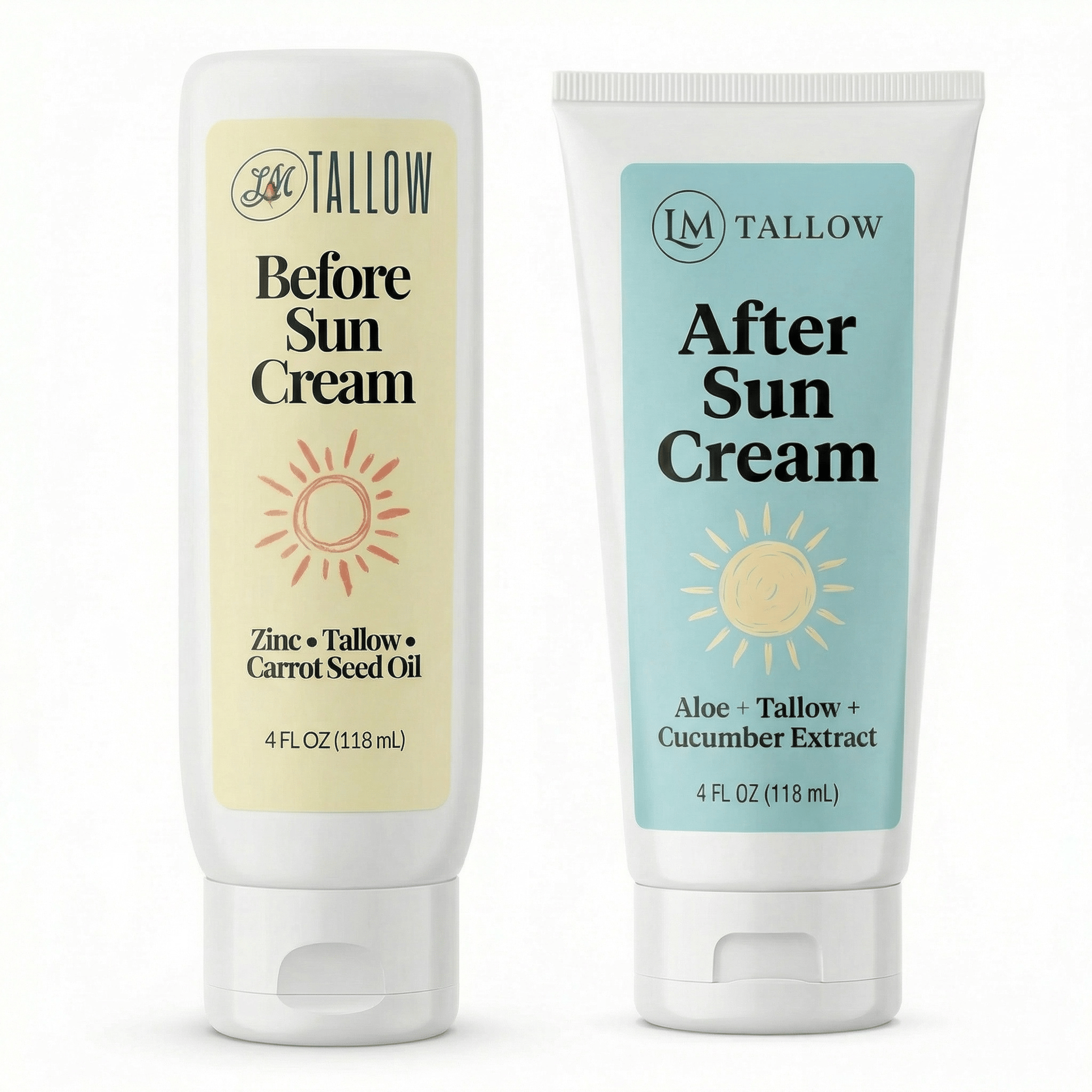Lady May Tallow Body Cream/Lotion Tallow Sun Care Duo - Before &amp; After Sun Cream