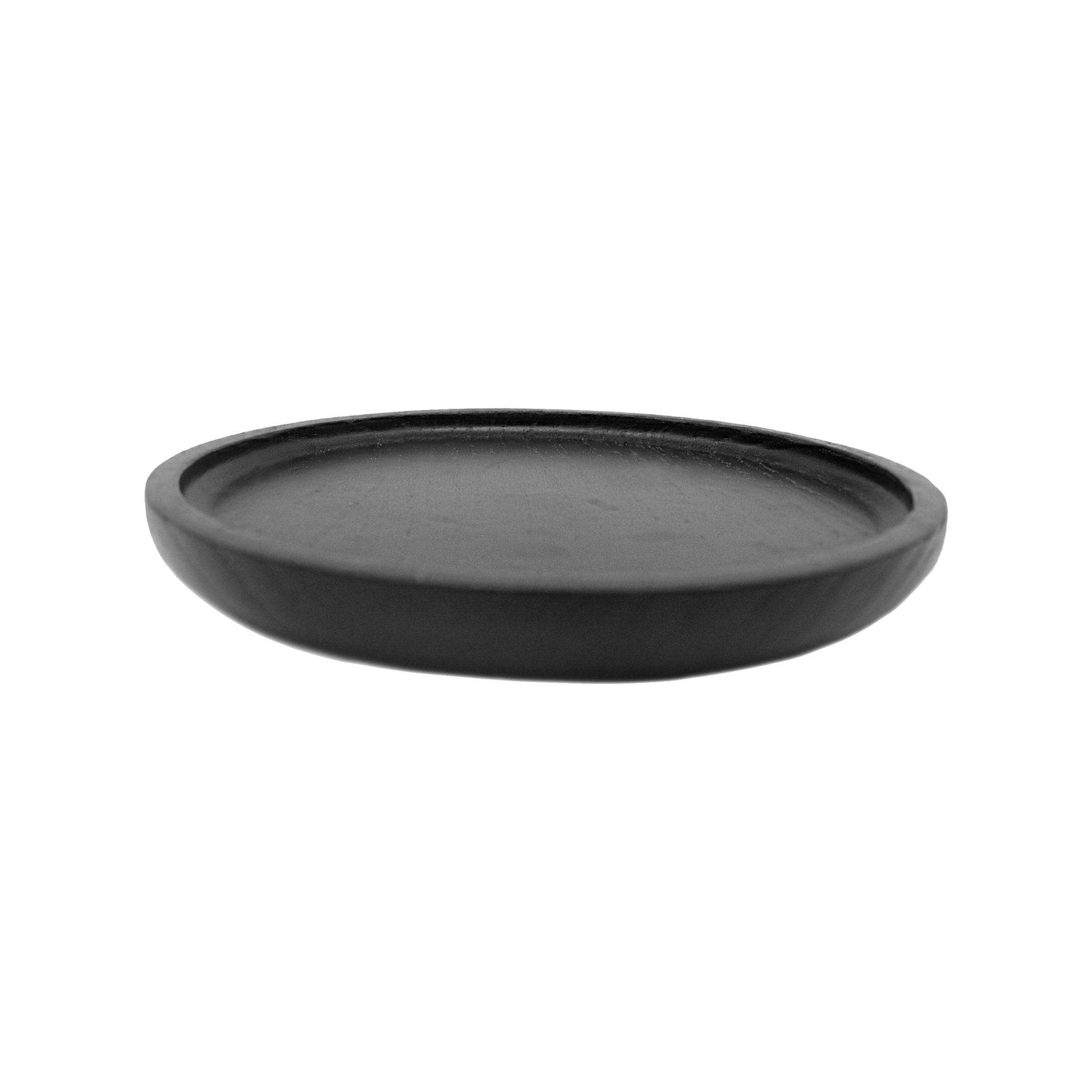 Black Round Wood Tray - My American Goods