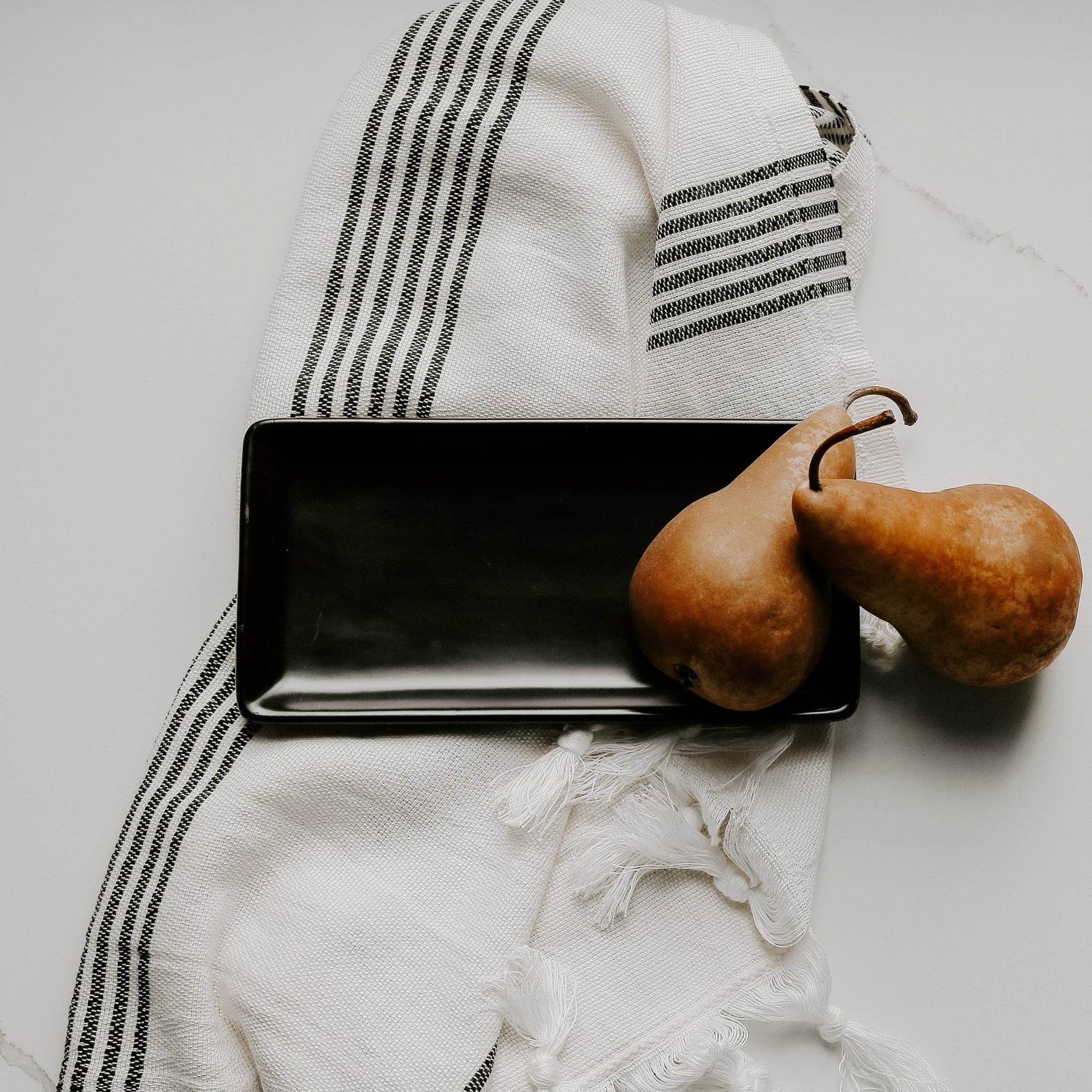 Black Stoneware Tray - My American Goods