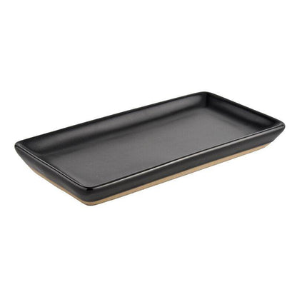 Black Stoneware Tray - My American Goods