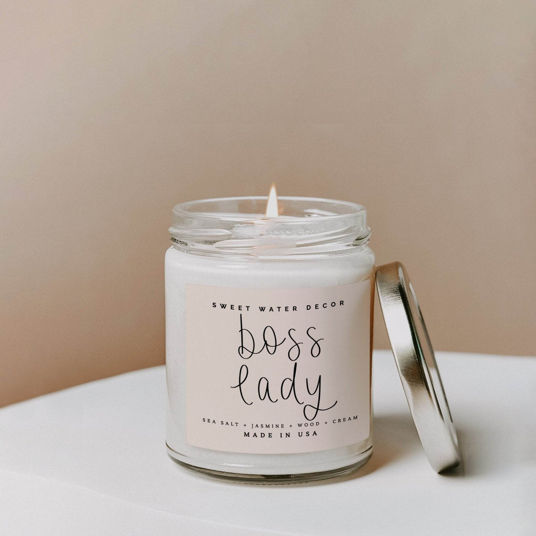 Boss Lady Soy Candle - Clear Jar - 9 Oz (Spa Day) - My American Goods