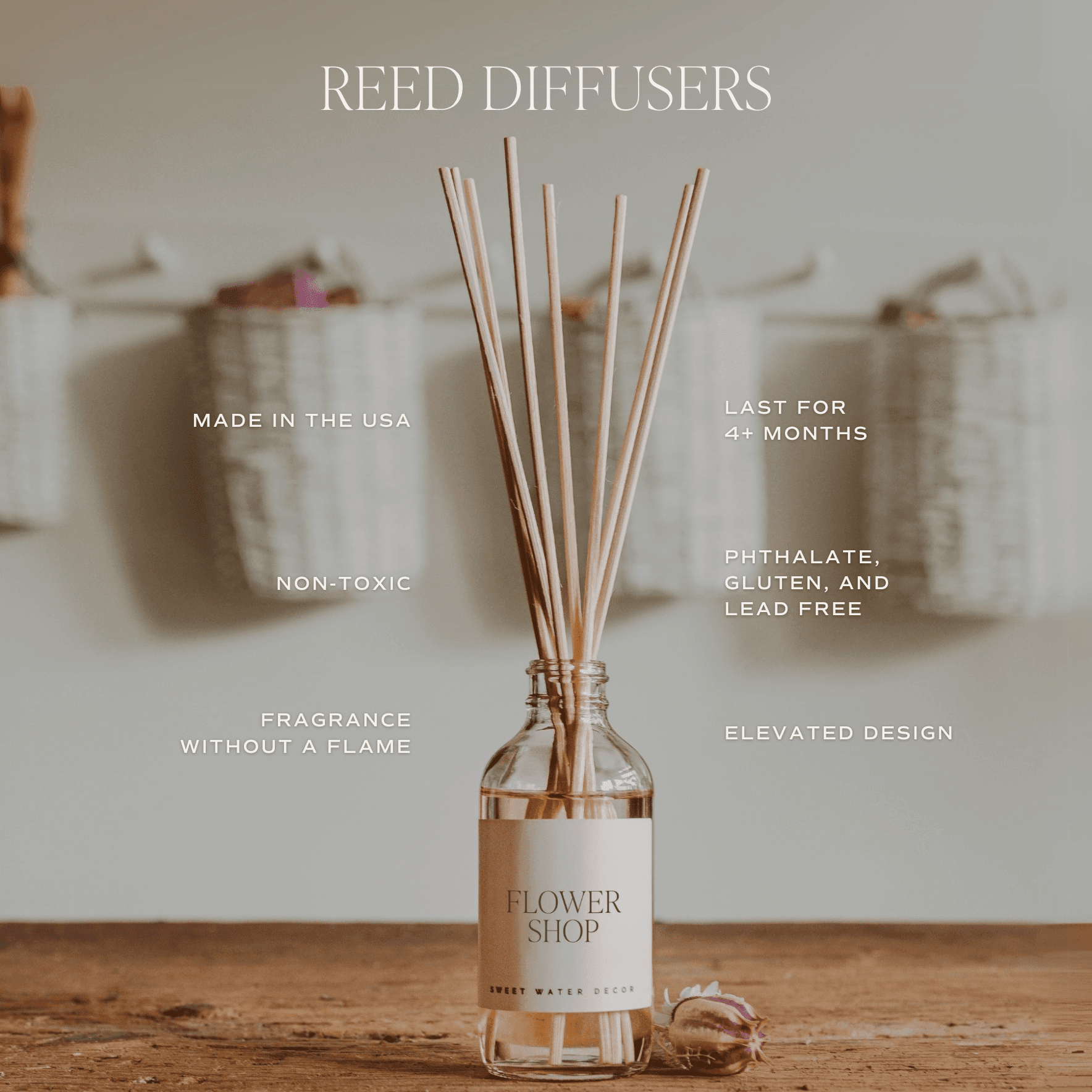 Lavender and Sage Clear Reed Diffuser - My American Goods