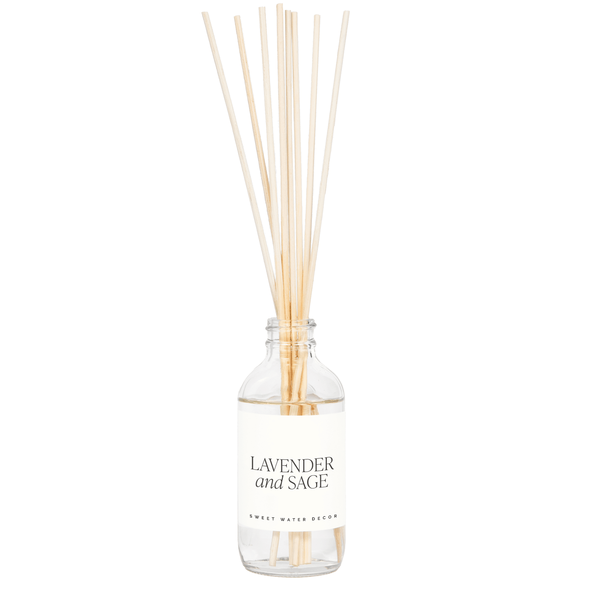 Lavender and Sage Clear Reed Diffuser - My American Goods
