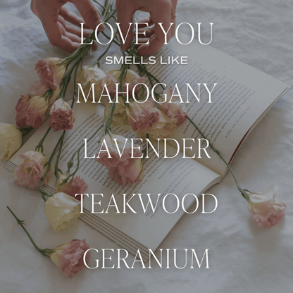 Love You Soy Candle - Clear Jar - 9 Oz - My American Goods