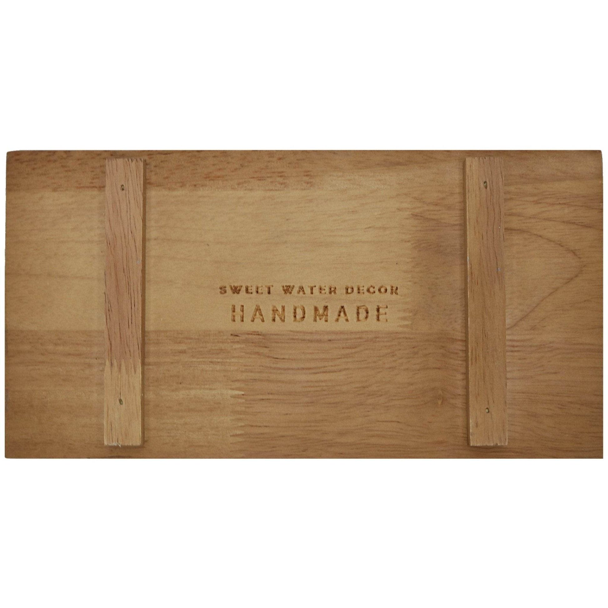 Natural Rectangular Wood Tray - My American Goods