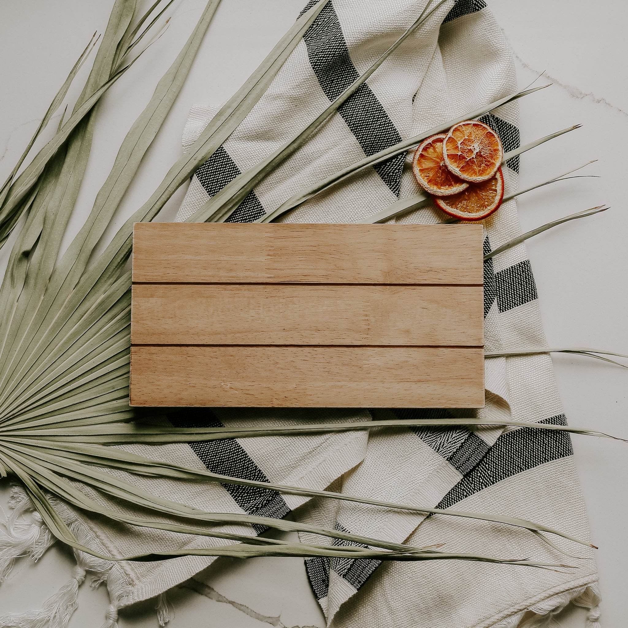 Natural Rectangular Wood Tray - My American Goods