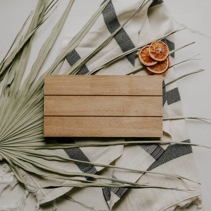Natural Rectangular Wood Tray - My American Goods