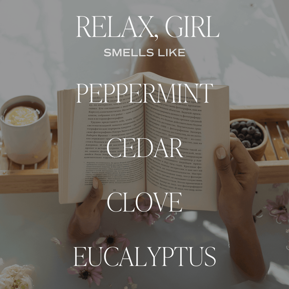 Relax, Girl Soy Candle - Clear Jar - 9 Oz (Relaxation) - My American Goods
