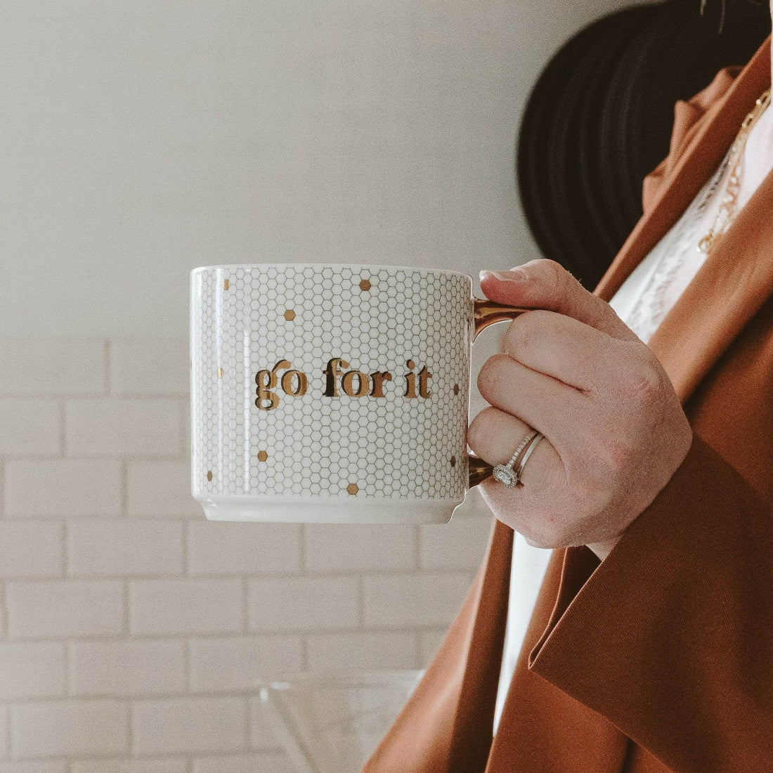 Tile Coffee Mug - Go For It 17oz. - My American Goods