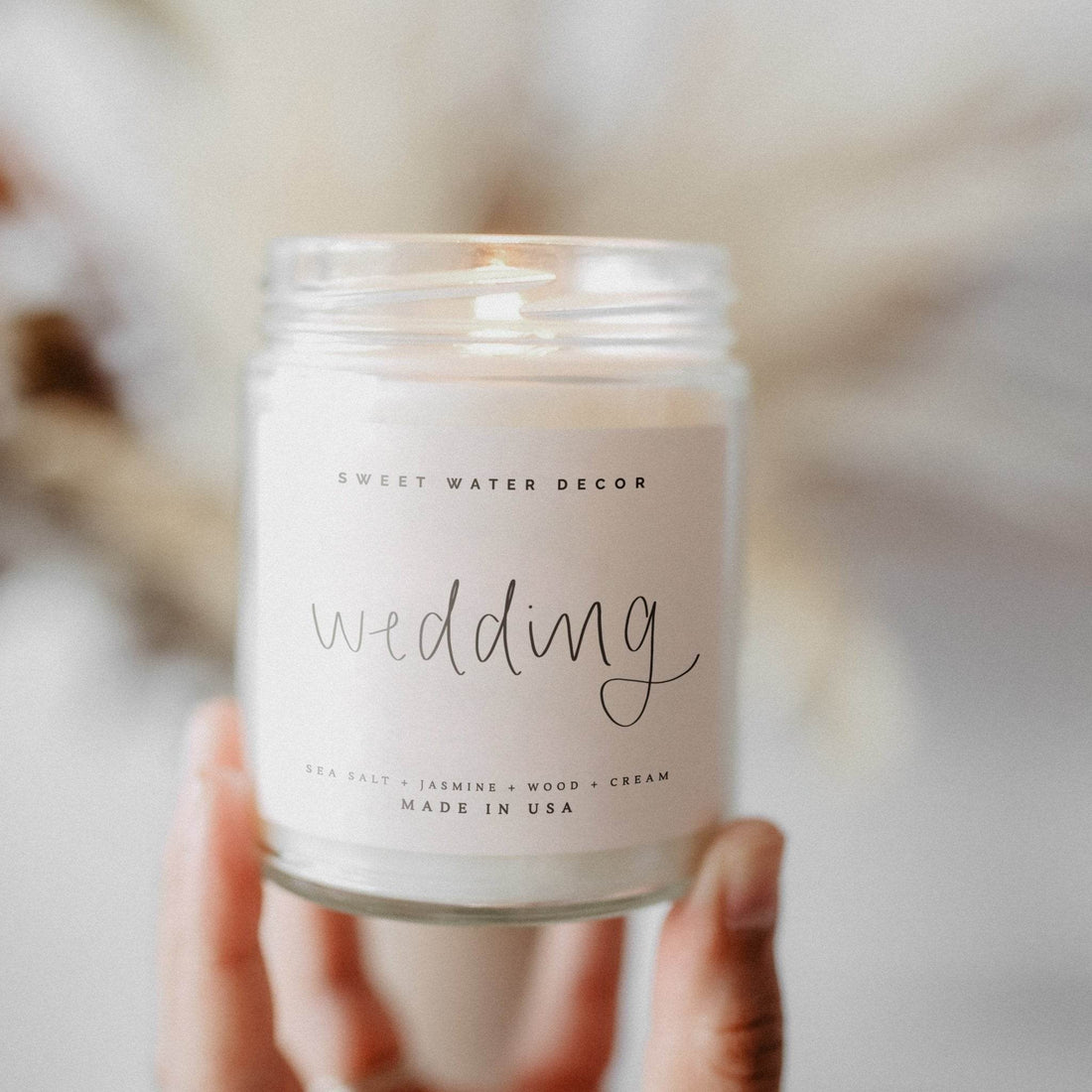 Wedding Soy Candle - Clear Jar - 9 Oz - My American Goods